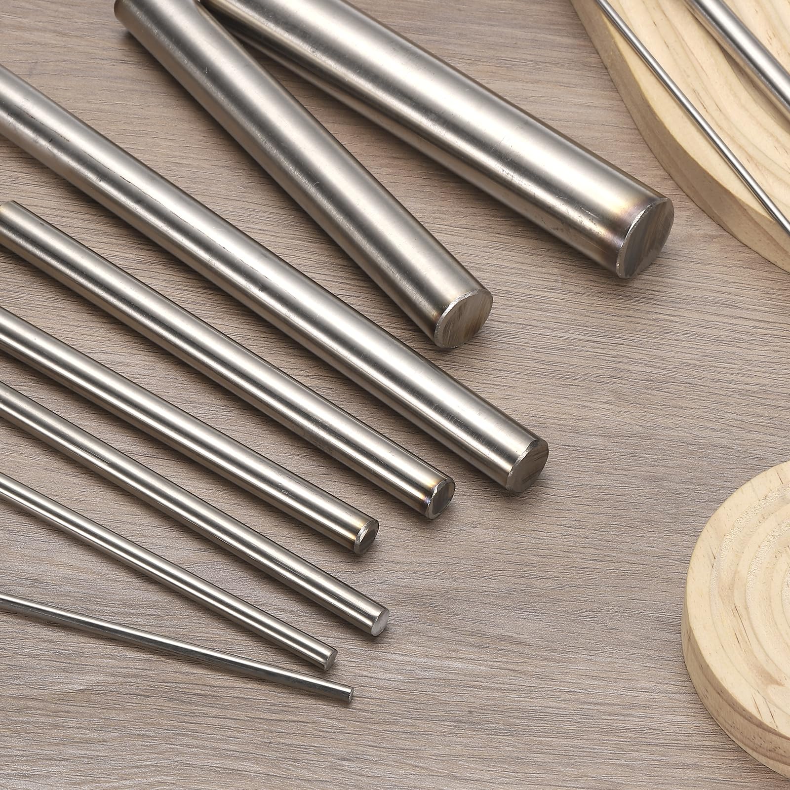 QUARKZMAN Barra Rotonda Acciaio Inox 316 5/8"(16mm) 7.87"(200mm) Lunghezza Barra Piena Tondo Albero Tornitura