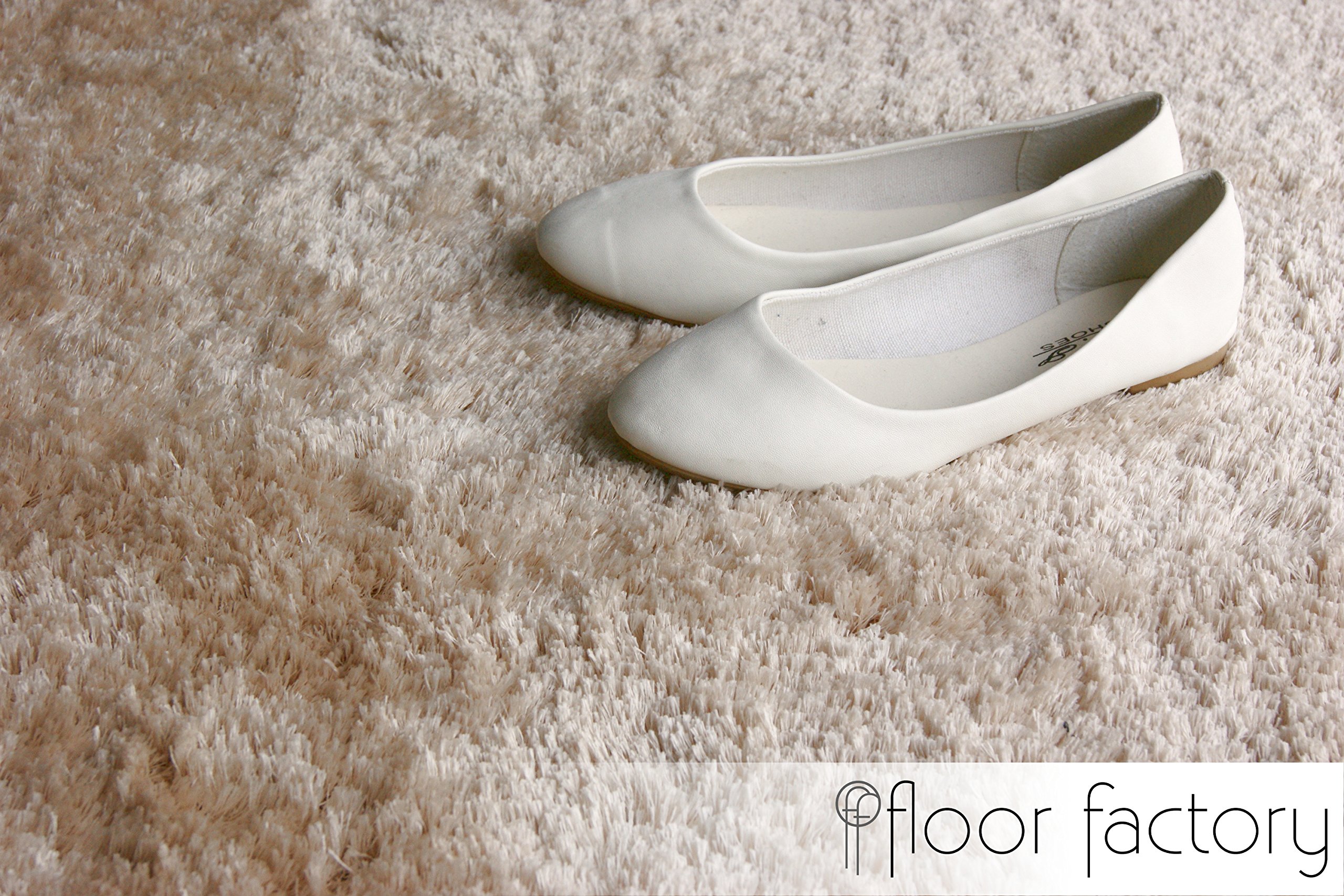 floor factory Moderner Teppich Delight beige 160x230cm - edler Designer Teppich mit flauschig weichem Flor