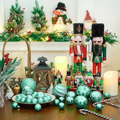 Miniatura 511 de XmasExp Juego de 24 mini esferas de Navidad inastillables para bolas de árbol de Navidad de 1.181 in/1.18 pulgadas (oro rosa)