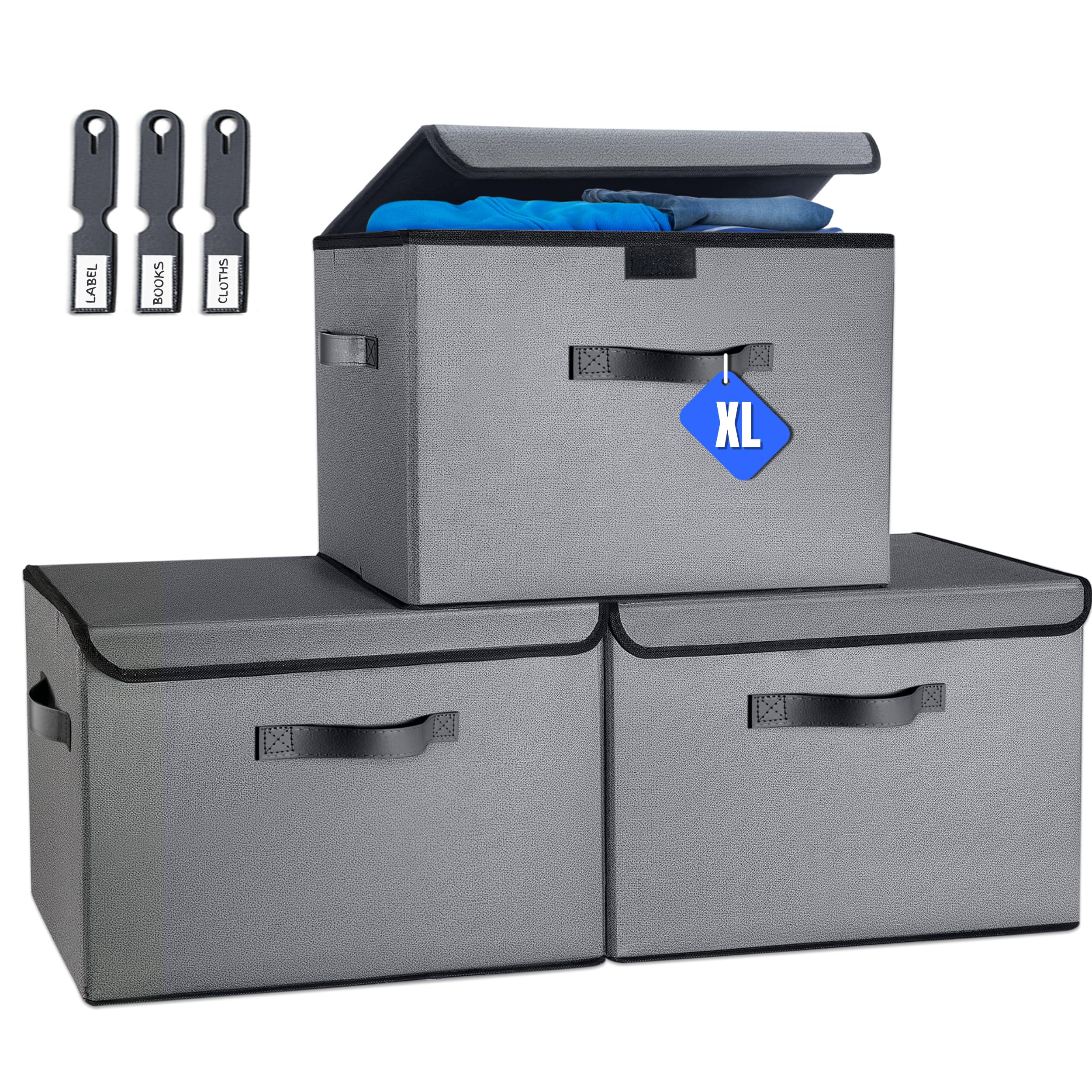 Amazon.com - Extra Large 40L 3-Pack Collapsible Storage Bins