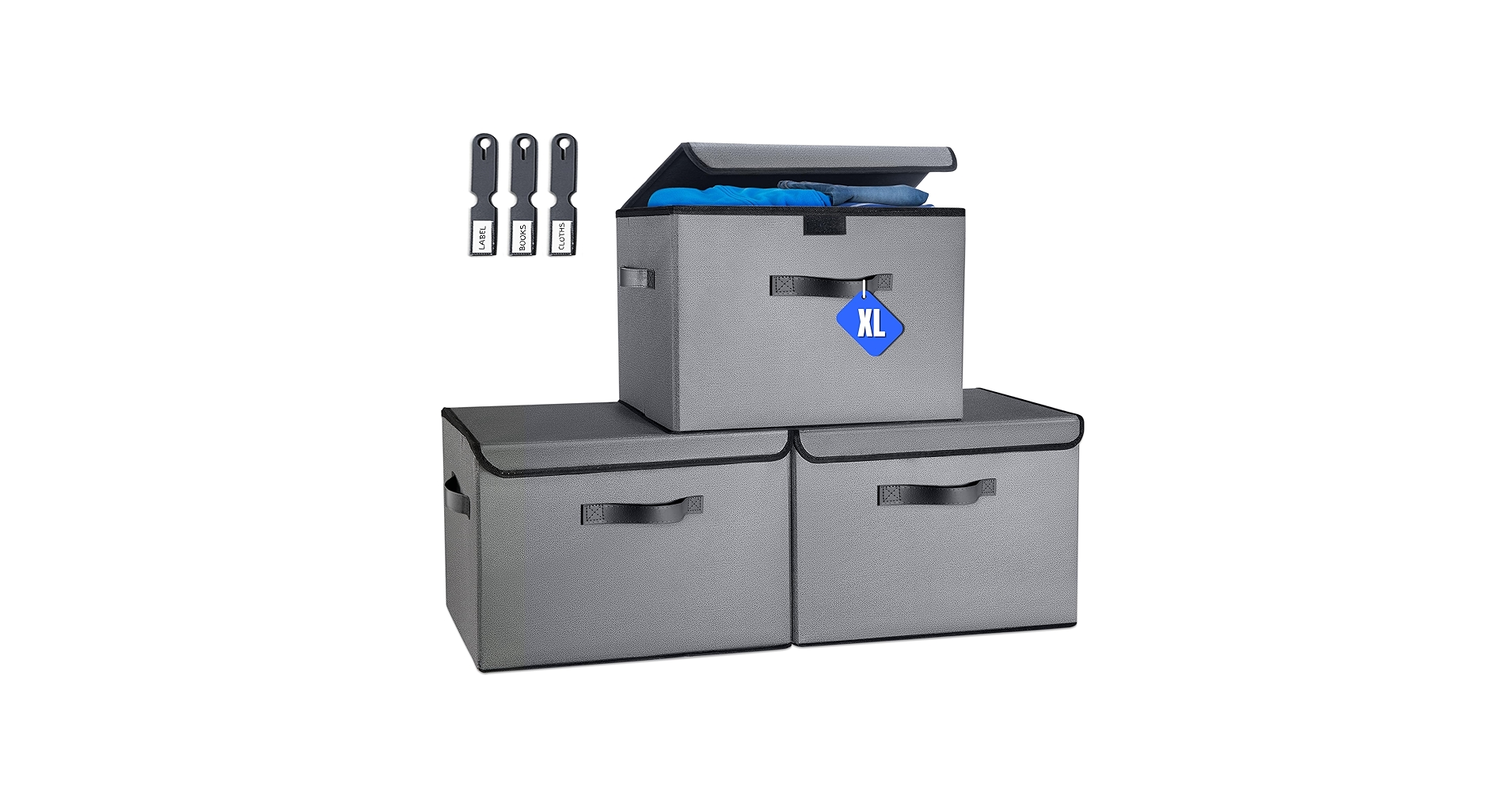 Amazon.com - Extra Large 40L 3-Pack Collapsible Storage Bins