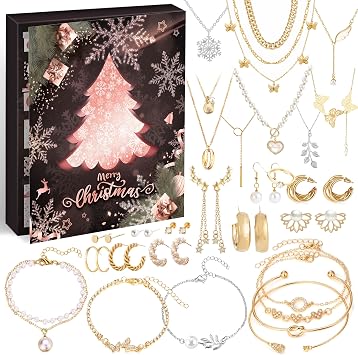 2026 Jewelry Advent Calendar Women - 24 Days of Christmas Countdown