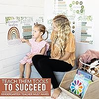 Vista 6 de Hadley Designs 8 Pósters de Rincón Calmante para Aula Imprescindibles para Maestros - 11x17 Suministros de Rincón de Calma, Tabla de Sentimientos