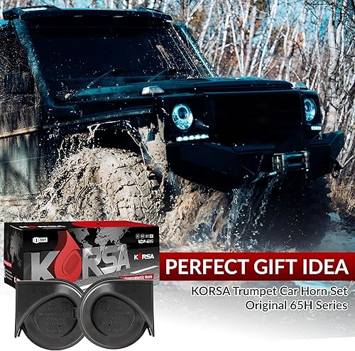 Miniatura 6 de KORSA Bocinas de coche, juego de bocinas de tono alto y bajo de 12 V, bocinas de automóvil ultra ruidosas mejoradas, ajuste universal, bocina de