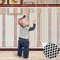 Vista 1 de Barandilla Guard de 10 pies de largo x 2.6 pies de alto, red de seguridad para cubierta a prueba de bebés, red de malla de balcón, malla de riel