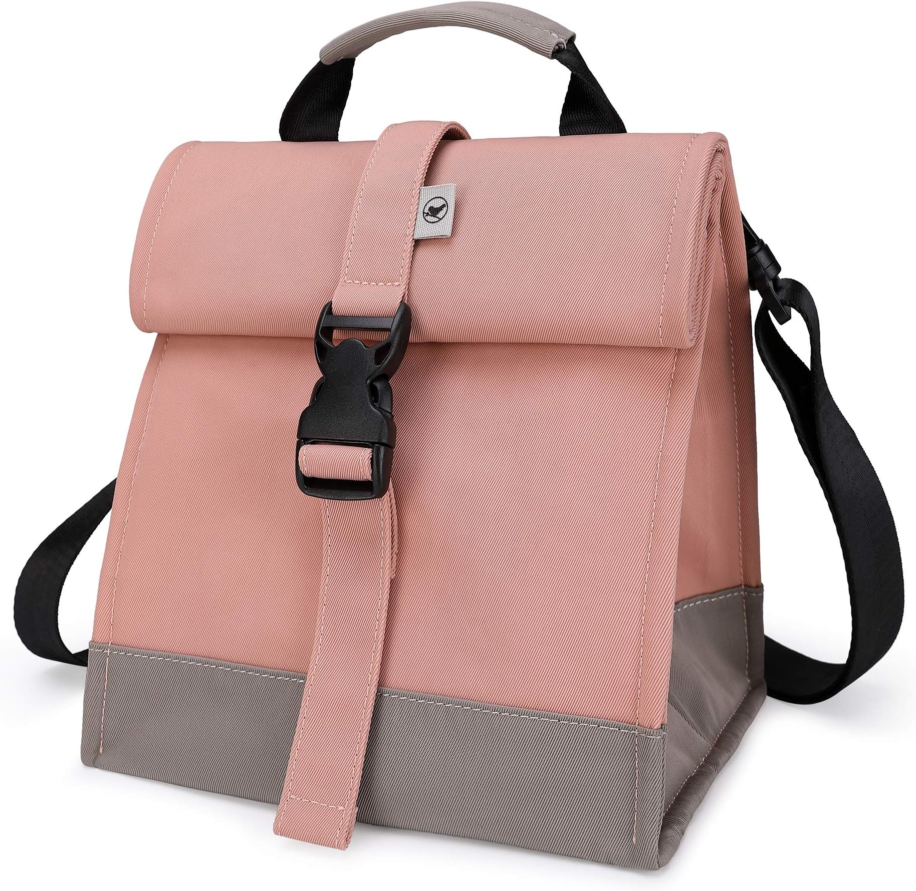 Sunny Bird Rolltop Lunch Bag Pink