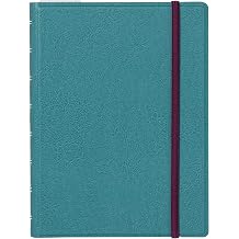 Filofax Contemporary Collection, Refillable Notebook, A5 Size, 112 Ruled, Repositionable Pages, 56 Sheets, Teal B179522U