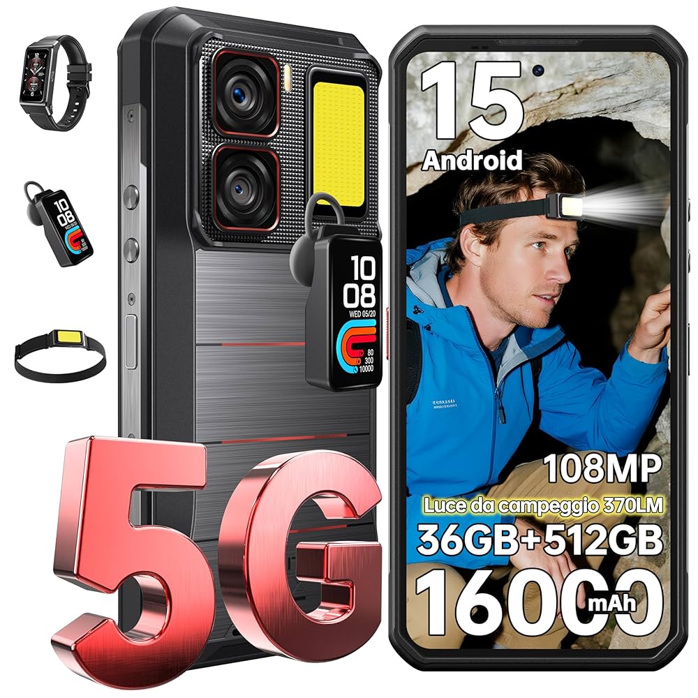 OUKITEL WP300 Rugged Smartphone 5G - Android 15, 16000mAh