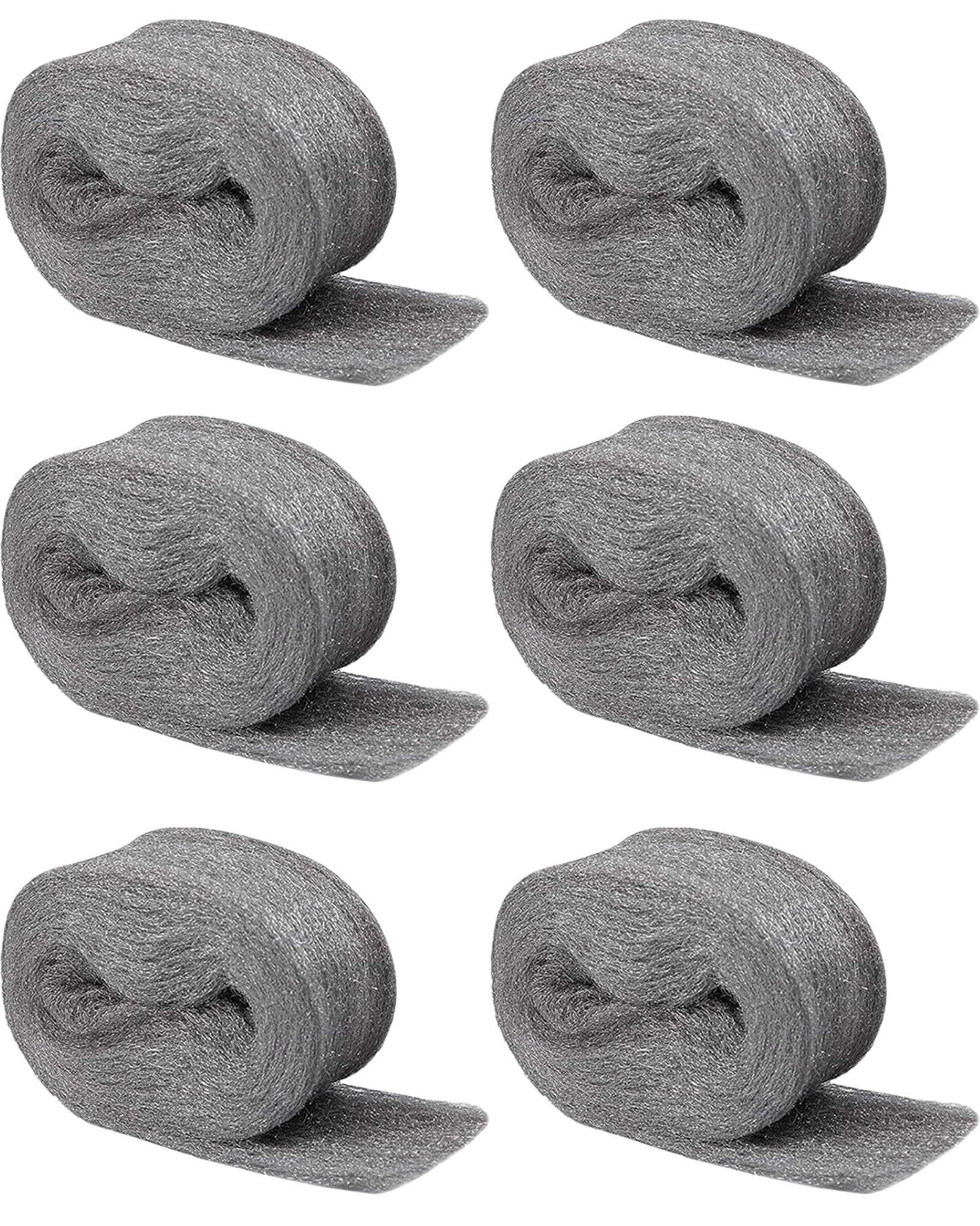 IUYPKQ Steel Wool for Mice Control - 6 Pack of 3×10Ft Steel Wool, Gap Filter for House & Garage - Keep Mice Away from Holes，Siding，Pipeline，Vents in