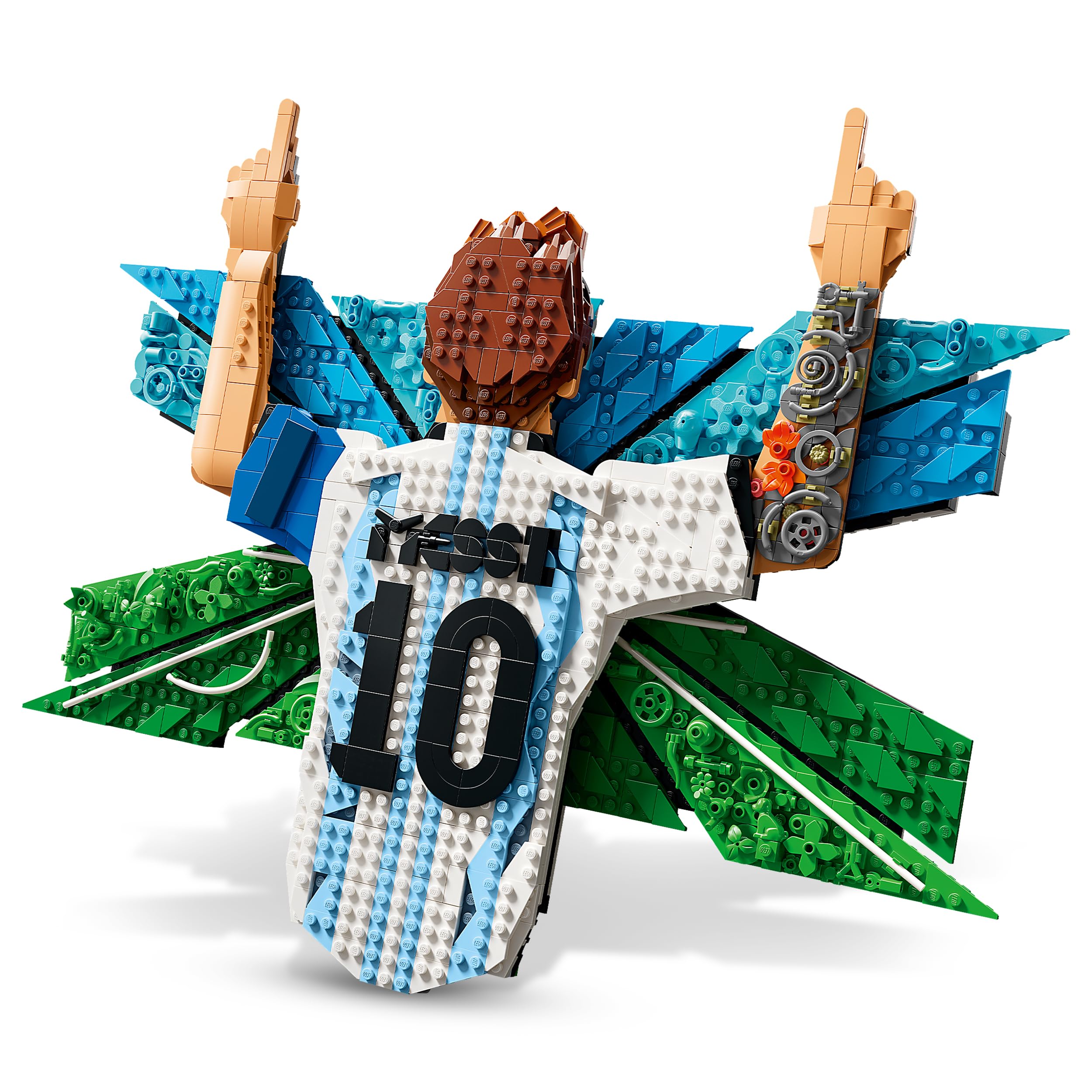 LEGO Editions Lionel Messi – Celebrazione - Set Wall Art 3D Fai da Te da Appendere - Decorazione da Parete per la Cameretta - Regalo a Tema Calcio per Bambini e Bambine da 14 Anni in su - 43018
