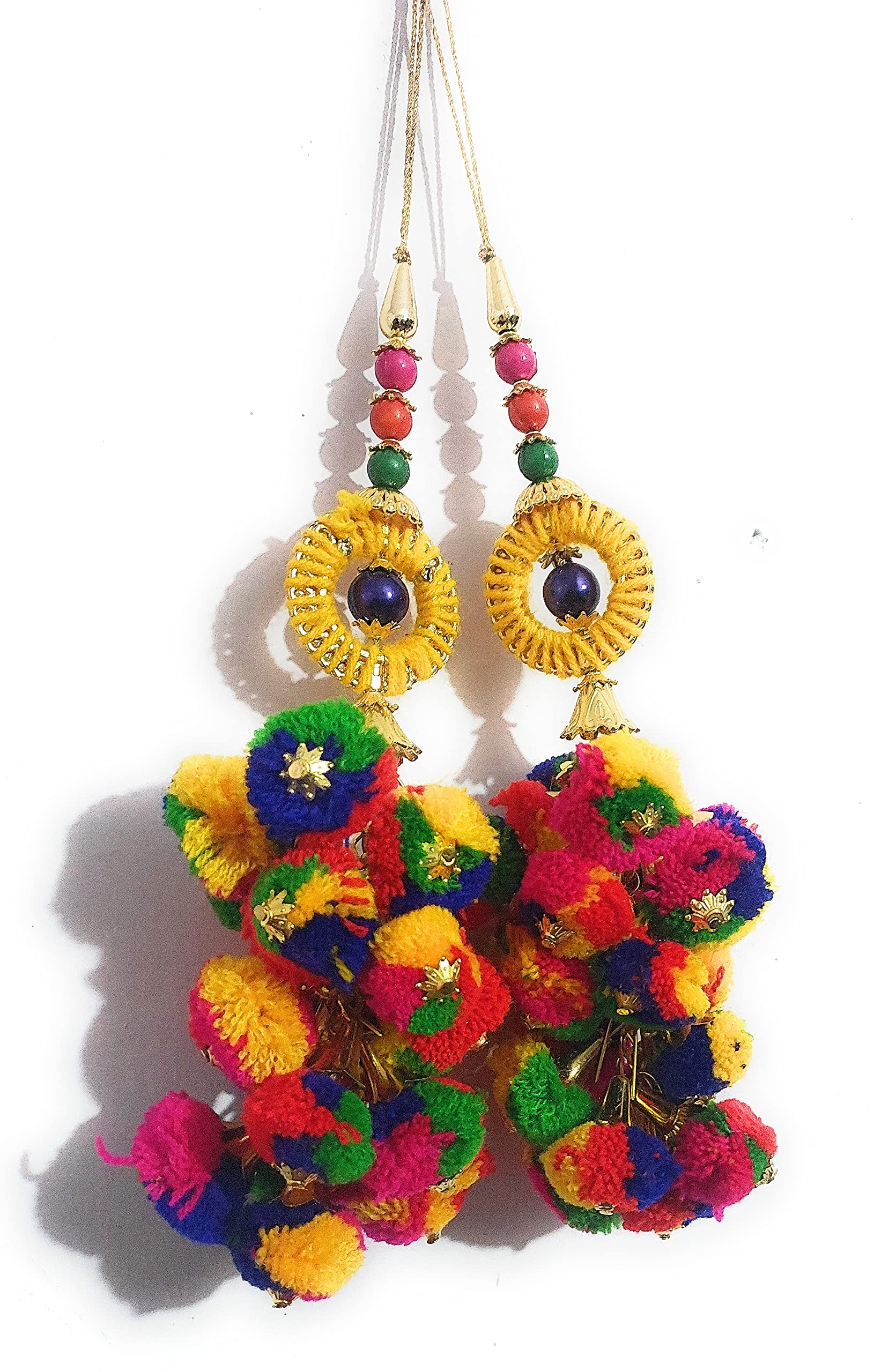 Libas Fashion Hand Made Work Women Ethnic Lehenga Hanging Tassel (Set of 2 PC Pearl Tassel Multi Colors Fancy latkan for Lehenga Fancy Latkan (B084V4N16K) Amazon Price History, Amazon Price Tracker