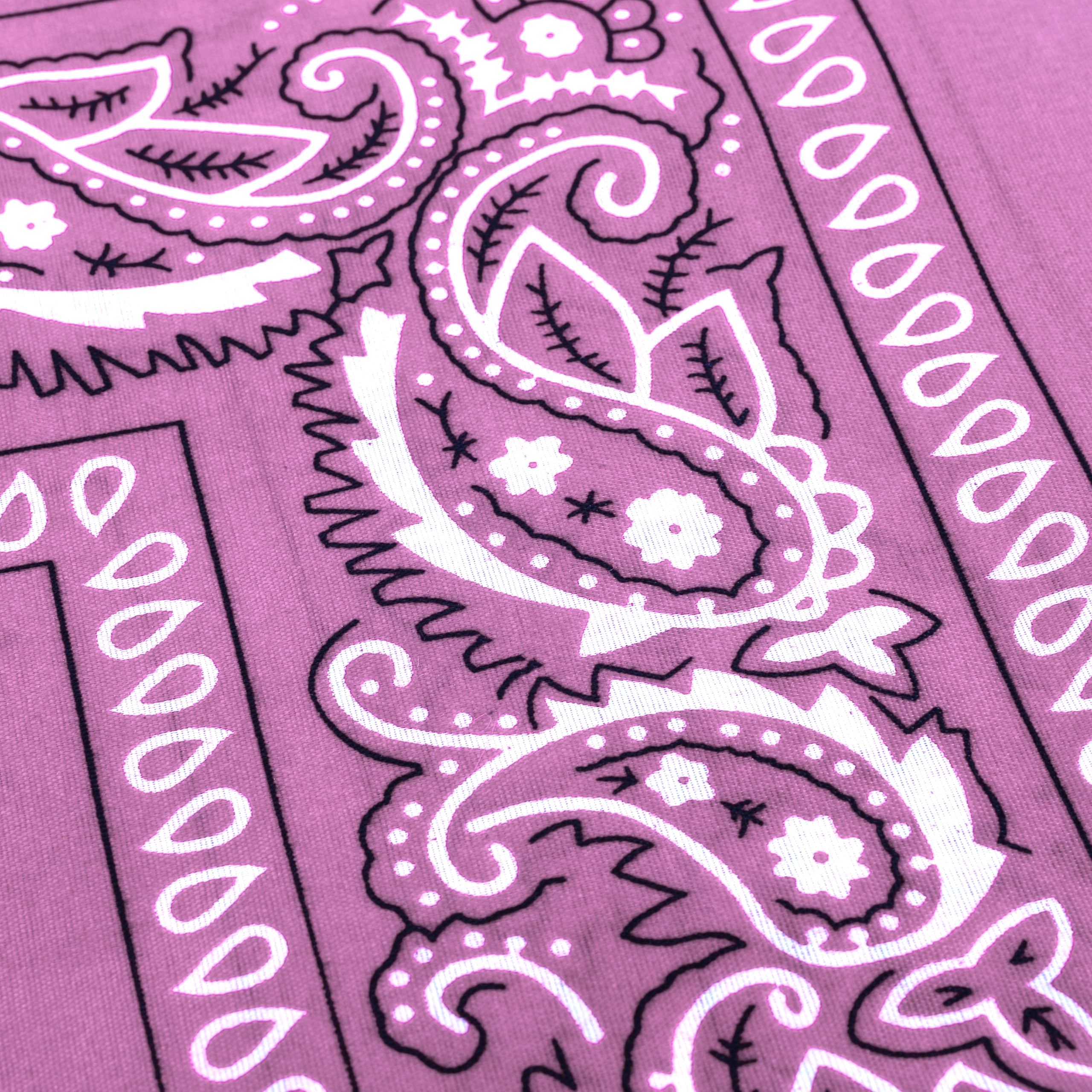 Bandana Rosa Paisley Da Cowboy - Accessorio Motivo Cachemire 55x55 Cm, Multiuso Per Uomo E Donna, Costumi E Uso Quotidiano