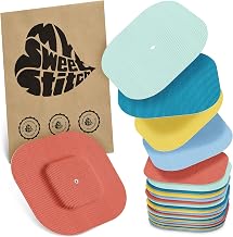 MySweetStitch – 10–25× Simplera square patch, overpatch 70mm, skin-friendly, waterproof & breathable (Pastel, 25)