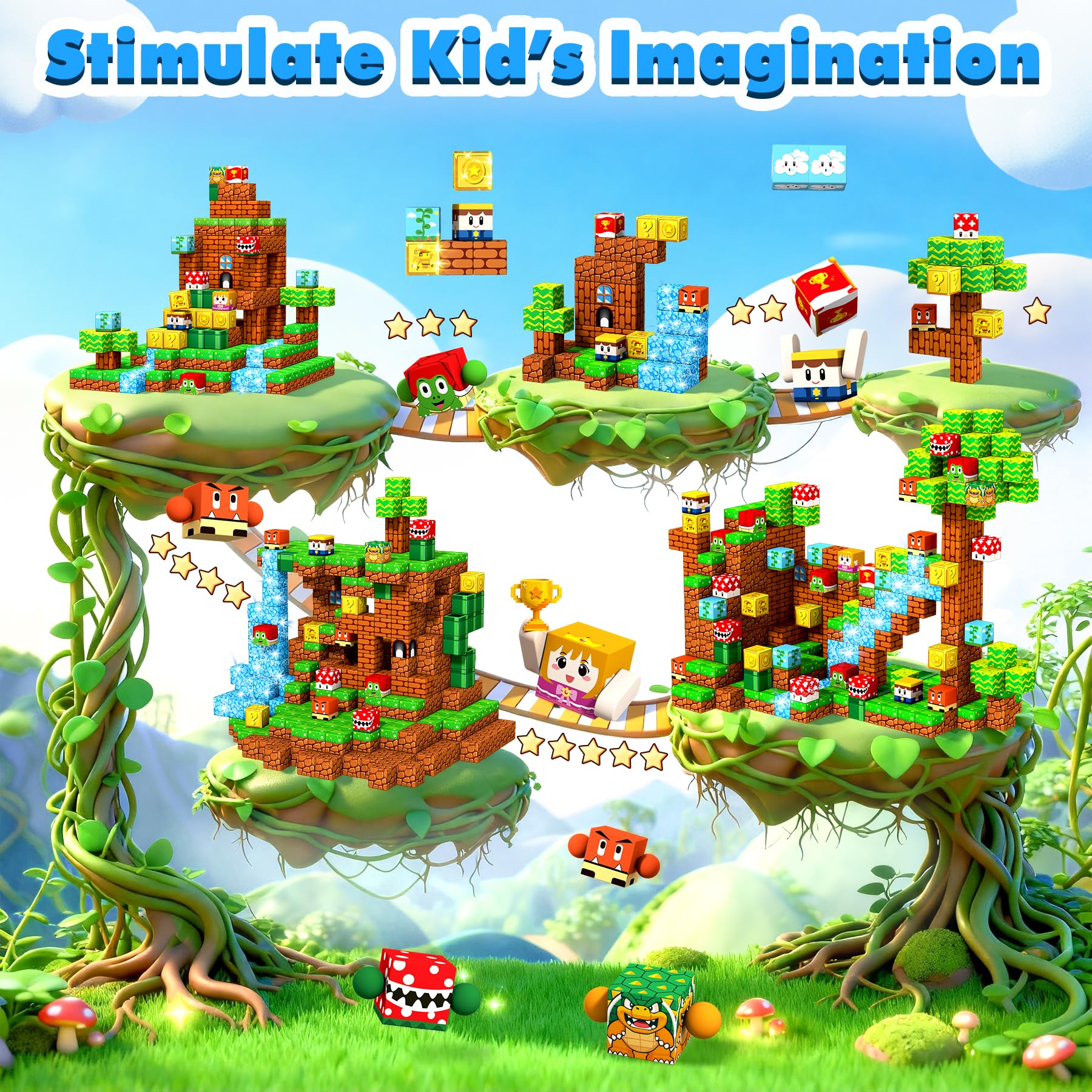 LUVTOY Costruzioni Magnetiche per Bambini - Blocchi Magnetici - Magneti Bambini - Giochi per Bambini Giochi Montessori 3 4 5 6 7 8 Anni - Pasqua Regalo di Pasqua e Compleanno per Ragazzi e Ragazze