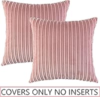 Vista 166 de UGASA - Juego de 2 fundas de almohada de terciopelo a rayas, funda decorativa para cojín con cremallera oculta para el hogar, sofá, dormitorio
