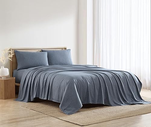 Miniatura 2 de Stassie Juego de sábanas de cachemira sintética, juego de sábanas de 4 piezas, bolsillos profundos, sábanas ultrasuaves, ligeras y transpirables,