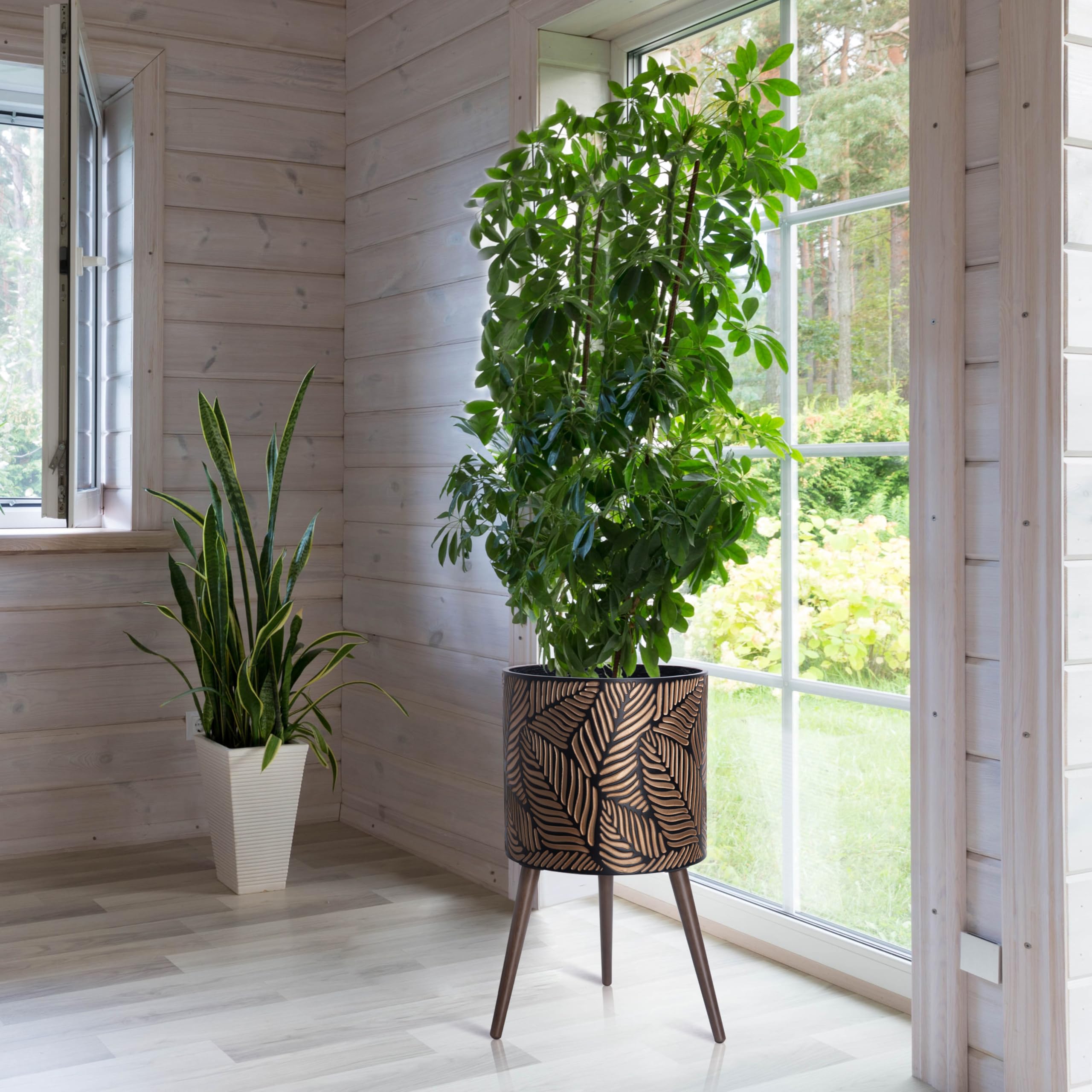 Amazon.com : D'vine Dev 16 Inch Planter Pot with Stand, Mid