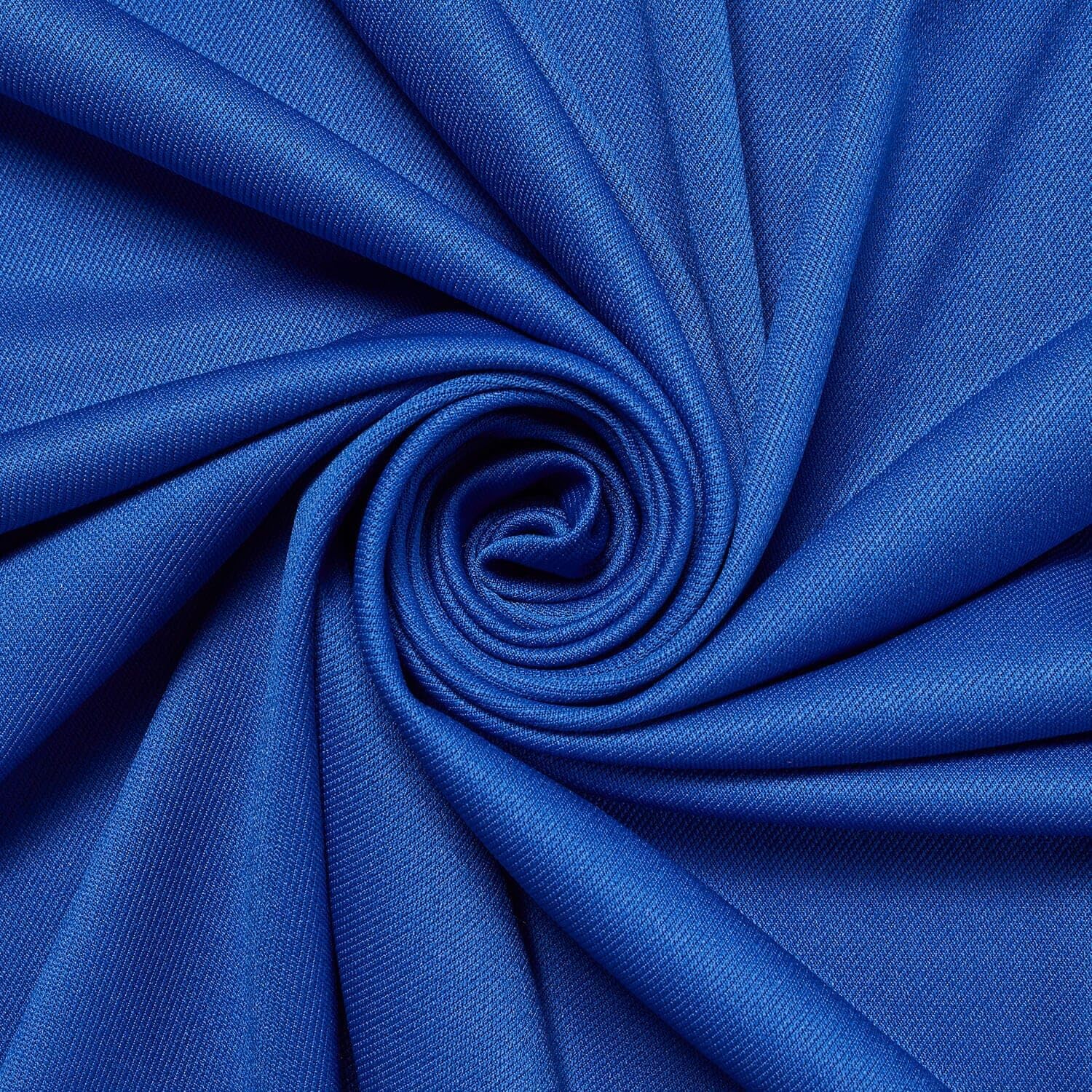 French Terry Stretch Twill Polyester Spandex (61/62 Inch) Mediumweight Soft Fabric by The Yard - for Sewing Apparel, Costumes, & More - Royal Blue (10 Yards)