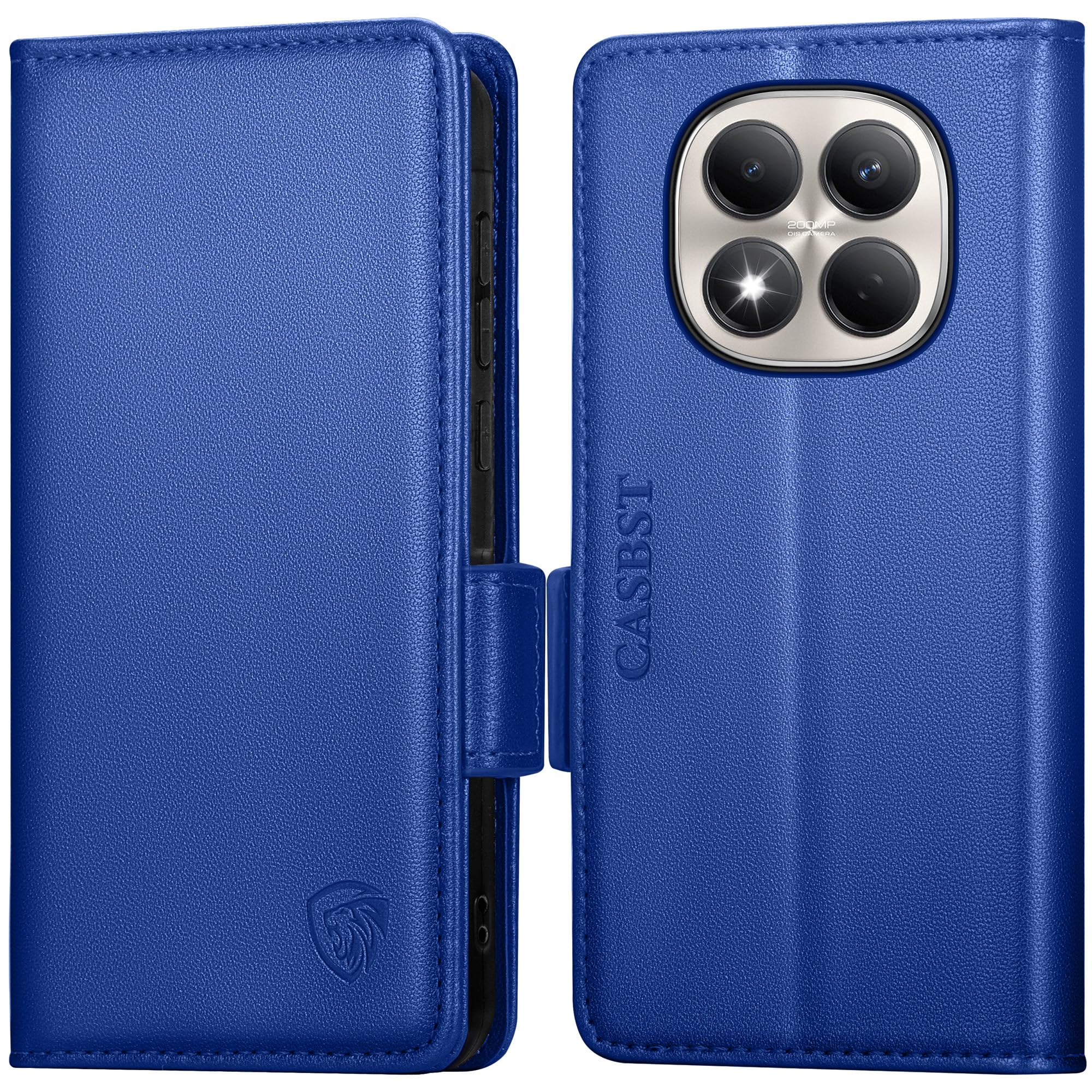 CASBST Handyhülle für Redmi Note 15 Pro Plus 5G Hülle， Premium Schutzhülle Klappbar mit Kartenfach Ständer Magnet Handytasche Klapphülle für Xiaomi Redmi Note 15 Pro Plus 5G Hülle Leder, Royalblau