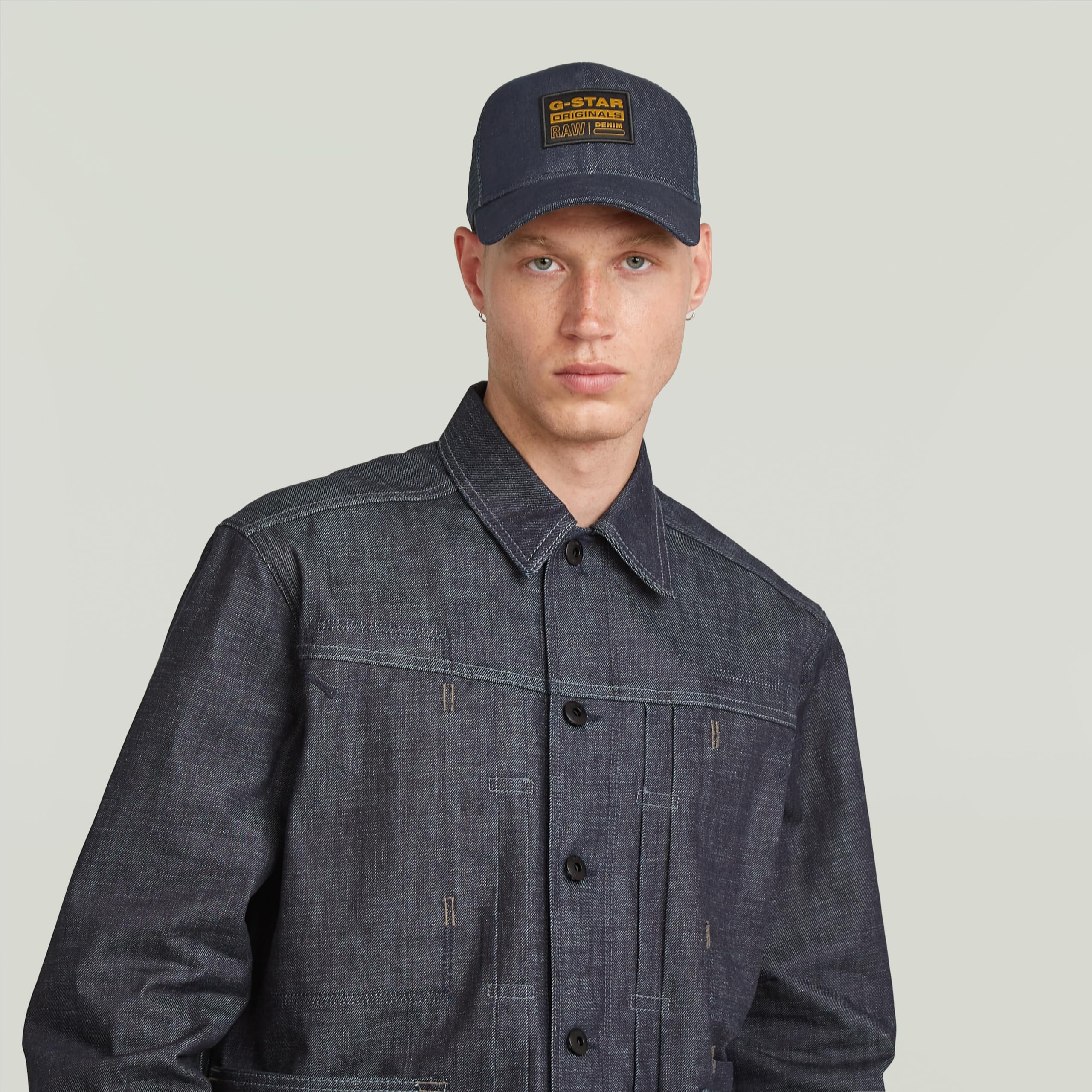 8721136008785 Denim Embro Baseball Trucker Cap, Niebieski (Stay Raw Denim D21247-E129-D926), Rozmiar uniwersalny