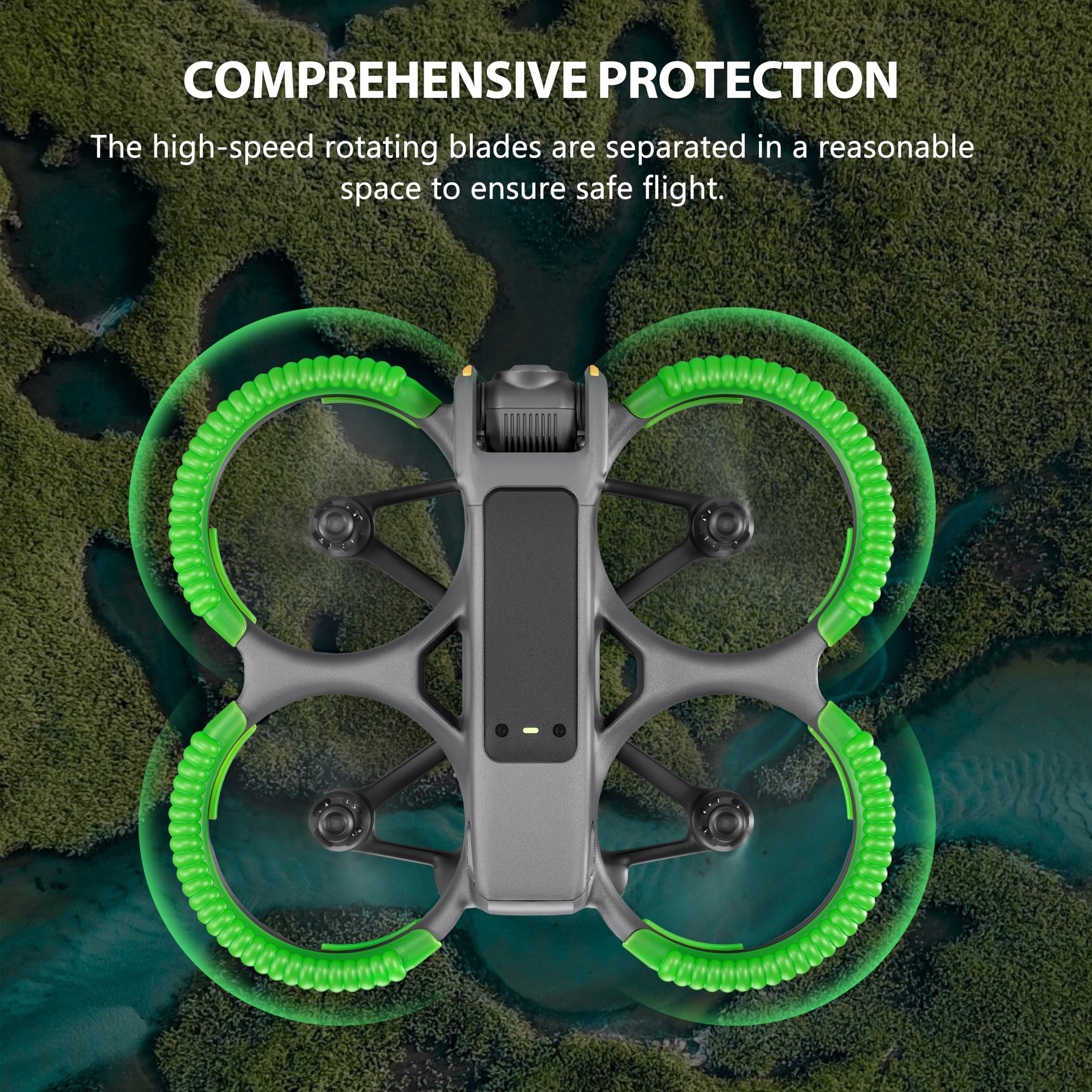 STARTRC avata 2 protecteur d'hélice pour DJI avata 2 drone protection Bumper pour DJI avata 2 fly more combo accessoires anticollision protecteur de prop antichoc （vert）