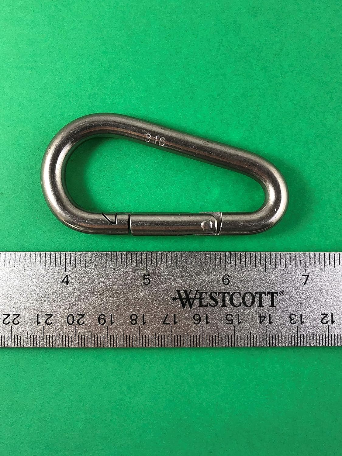 US Stainless 4 Pieces Stainless Steel 316 Spring Hook Oblong No Eye 5/16" (8mm) Marine Grade - Image 2