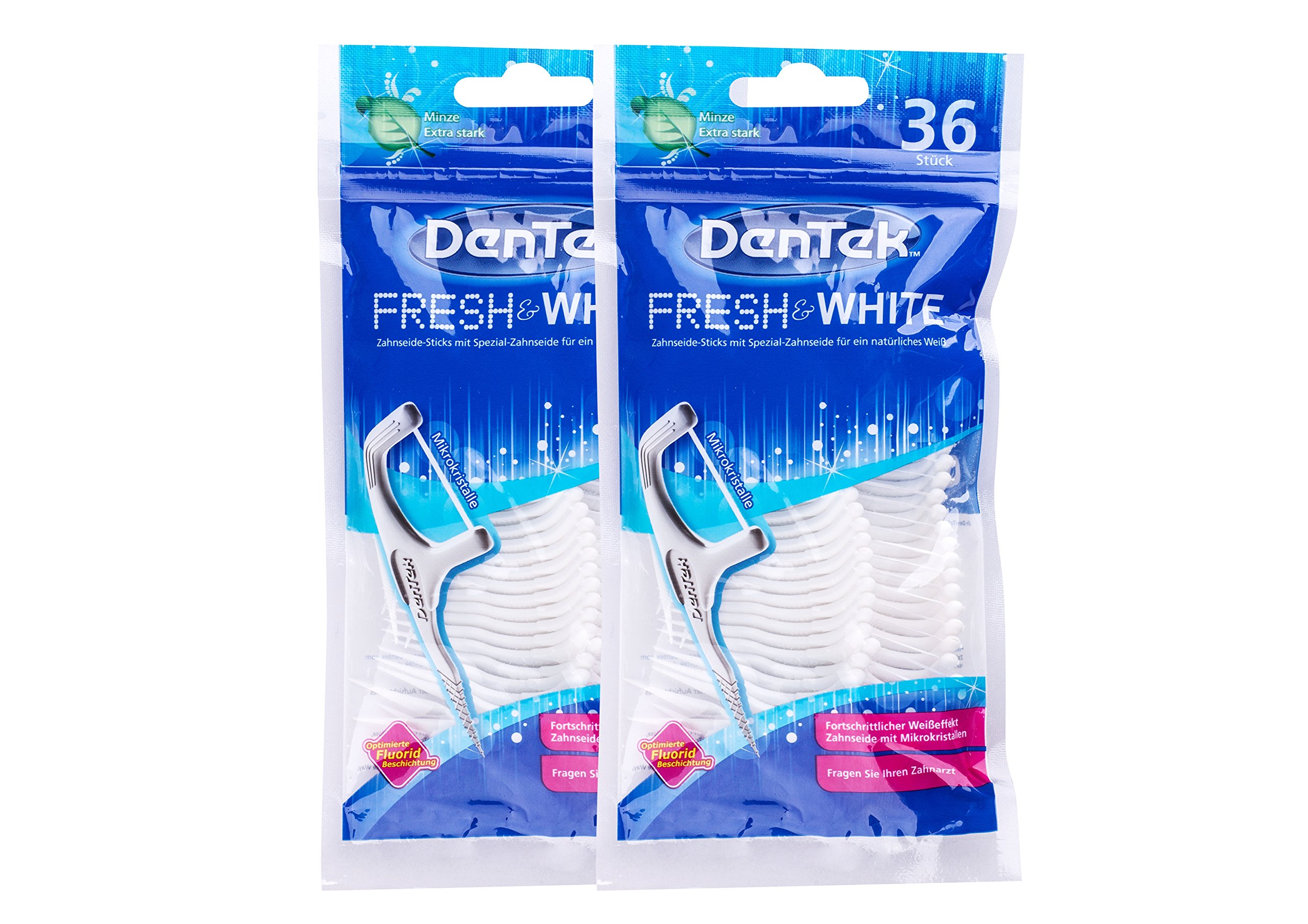 2 x DenTek Fresh & White patyczki z nicią dentystyczną
