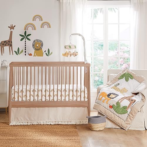 Miniatura 2 de Levtex Baby - Zuma - Juego de cama para cuna - Juego de guardería - Selva - Gris pardo, verde, marrón, crema - Animales de la selva - Juego de 4