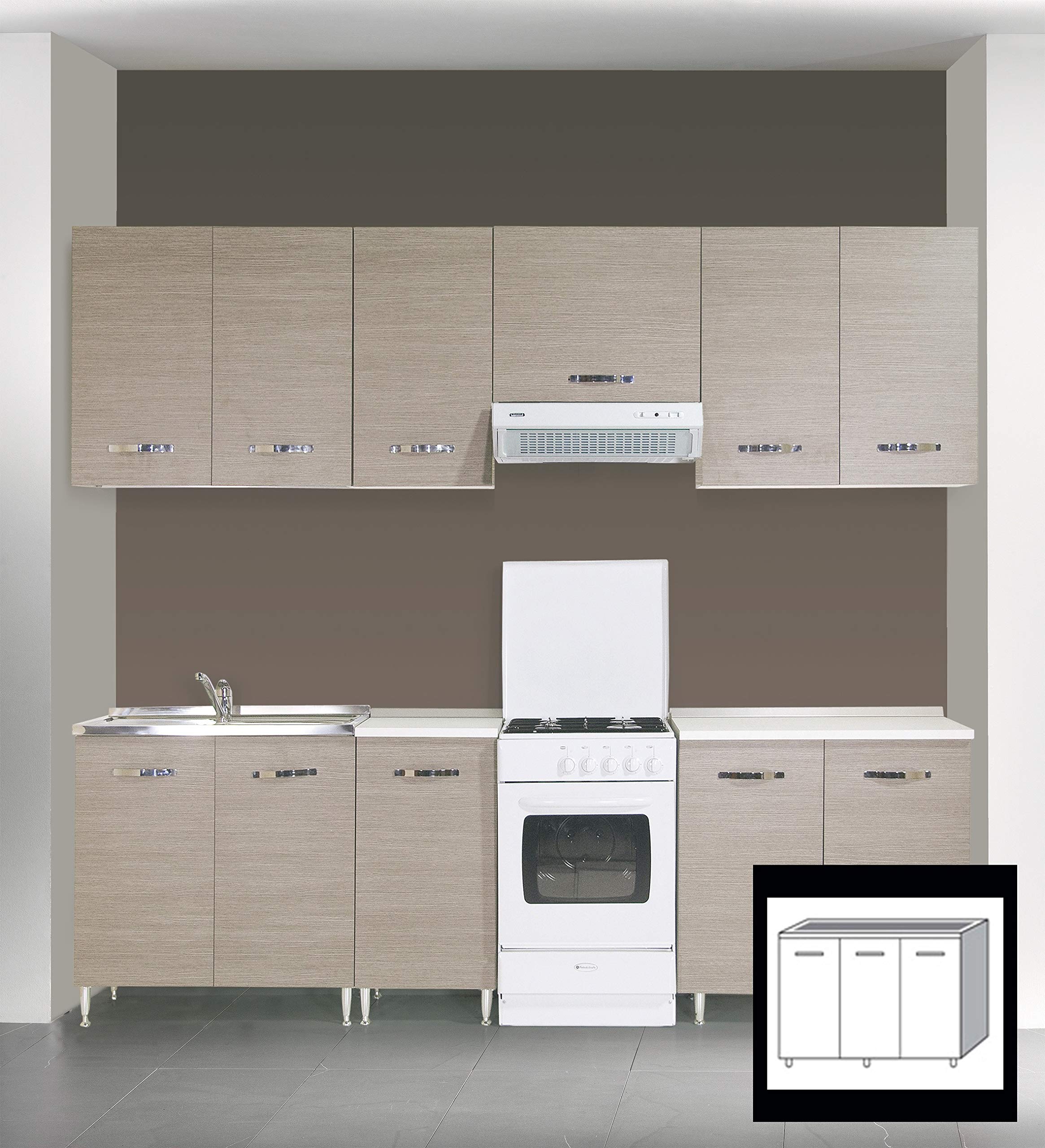 LAVELLO INOX 2 VASCHE + G.CM.120DX