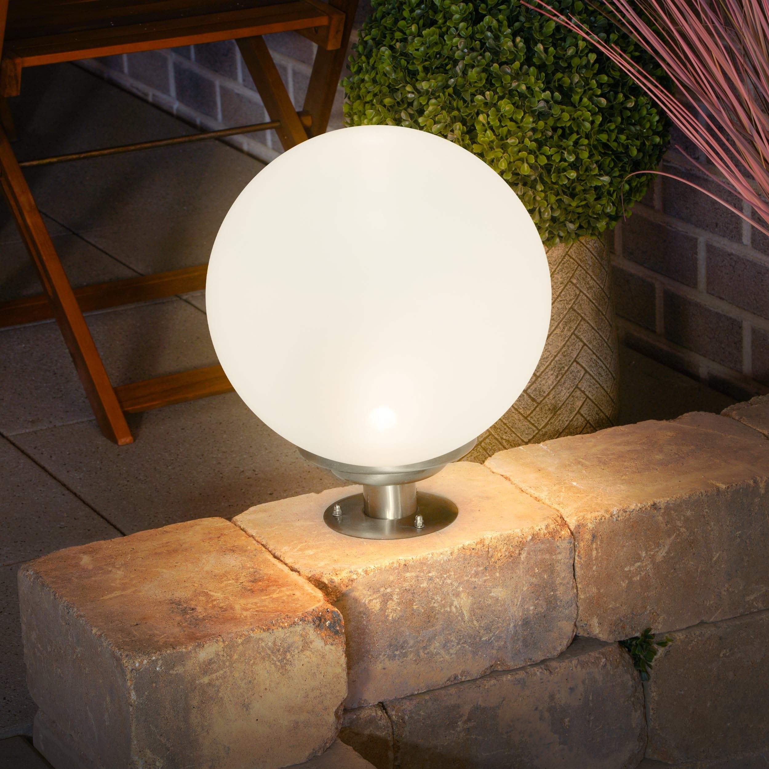 Esotec Solar Leuchtkugel Kugelleuchte außen Ø30cm Fernbedienung 102636