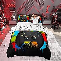 Vista 44 de Funda de edredón Happy Camping, juego de ropa de cama con temática de cámper para niños, funda de edredón de estilo rústico para decoración