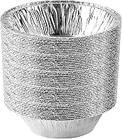 Vista 8 de PLASTICPRO - Tazas desechables de aluminio para magdalenas y muffins de 3.5 pulgadas, moldes para cupcakes de papel de aluminio, aptas