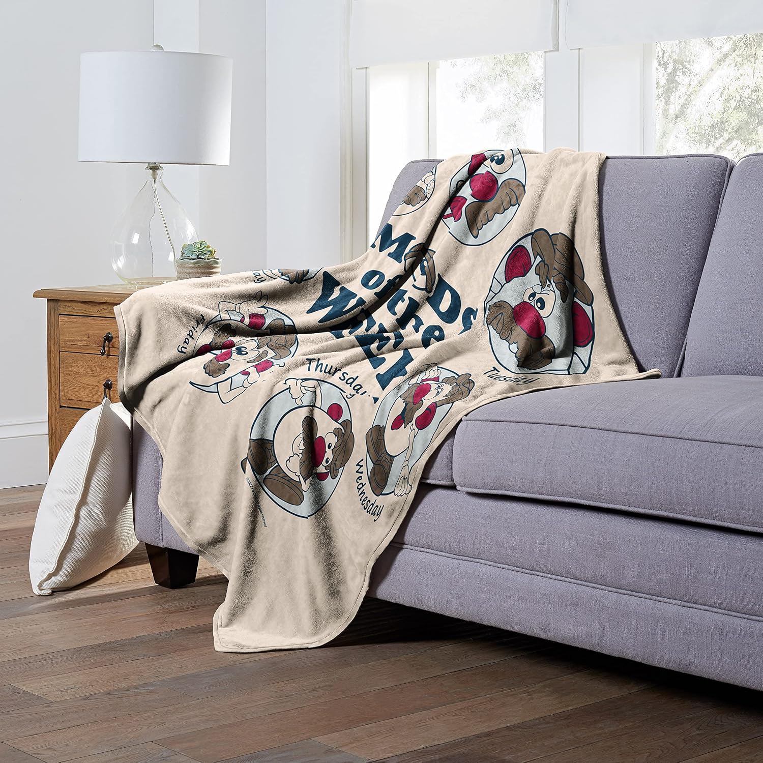 NORTHWEST Potato Head Silk Touch Throw Blanket, 50" x 60", Weekly Mood