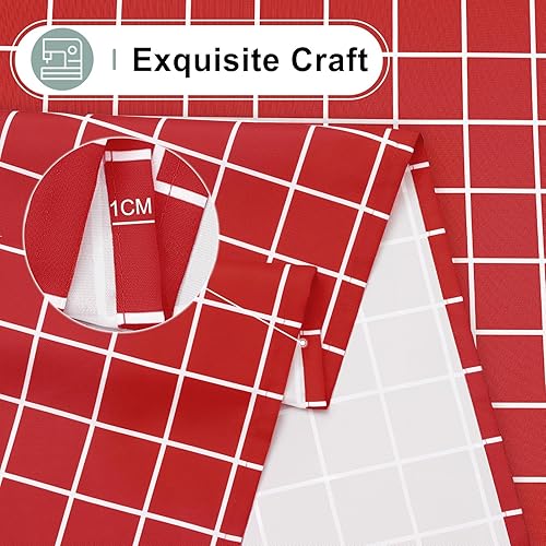 Miniatura 5 de misaya Mantel rectangular de tela impermeable, mantel de poliéster a prueba de manchas, lavable para comedor, cocina, exterior (60 x 84 pulgadas,