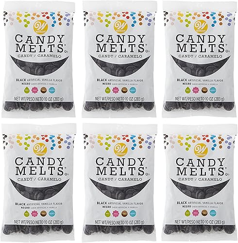 Wilton Caramelo Black Candy Melts de 10 onzas, 6 unidades