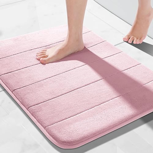 Alfombra de baño de espuma viscoelástica, 24 x 17 pulgadas, cómoda, suave, antideslizante, súper absorbente, de secado rápido, alfombra de baño para