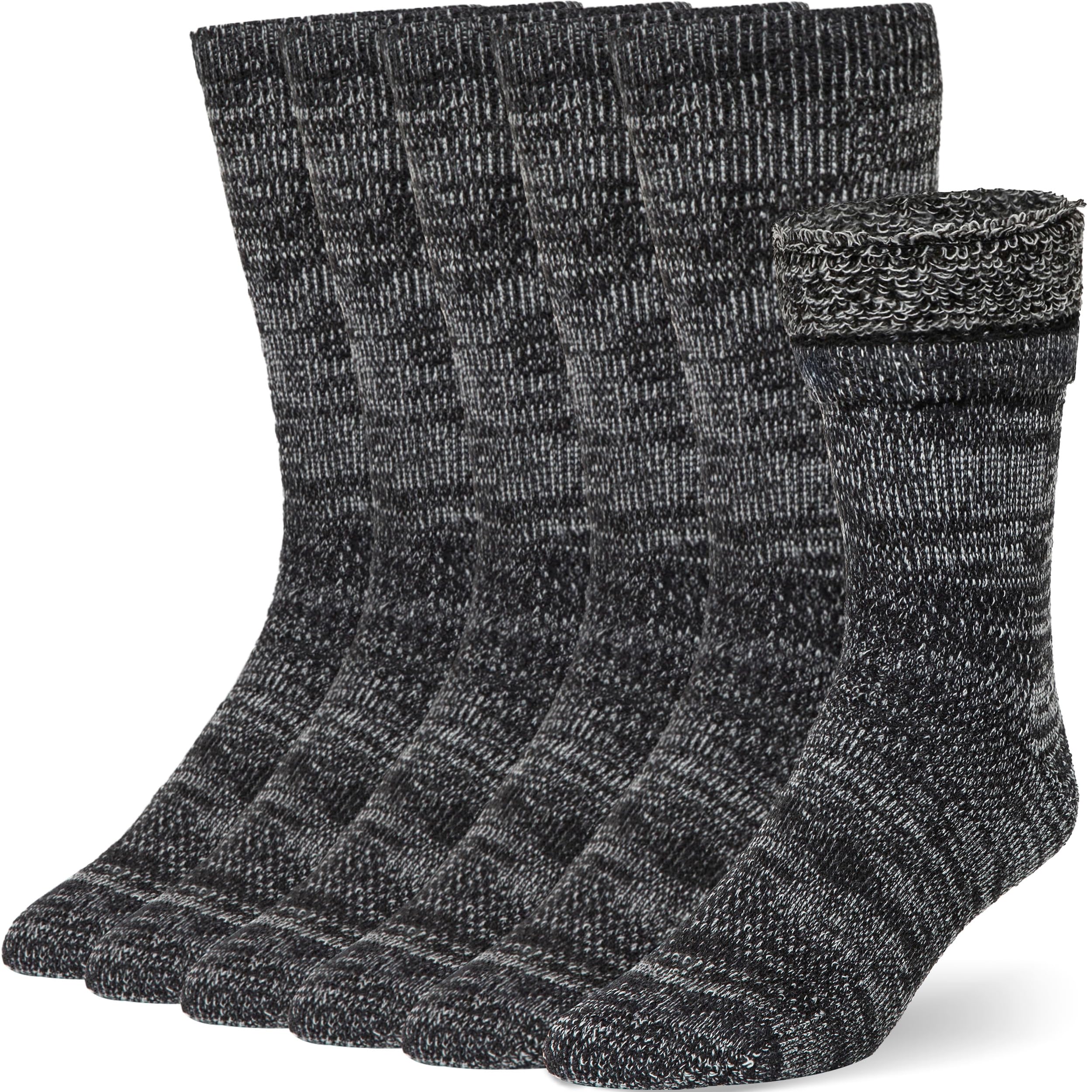 Buttons &amp; Pleats Wool Socks for Men &amp; Women Merino Thermal Warm Cozy Winter Boot Sock