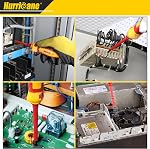 HURRICANE 1000V Ensemble de tournevis électricien isolé, professionnel tout-en-un 13-Pieces CR-V Tournevis magnétique à pozidriv par fente de Phillips