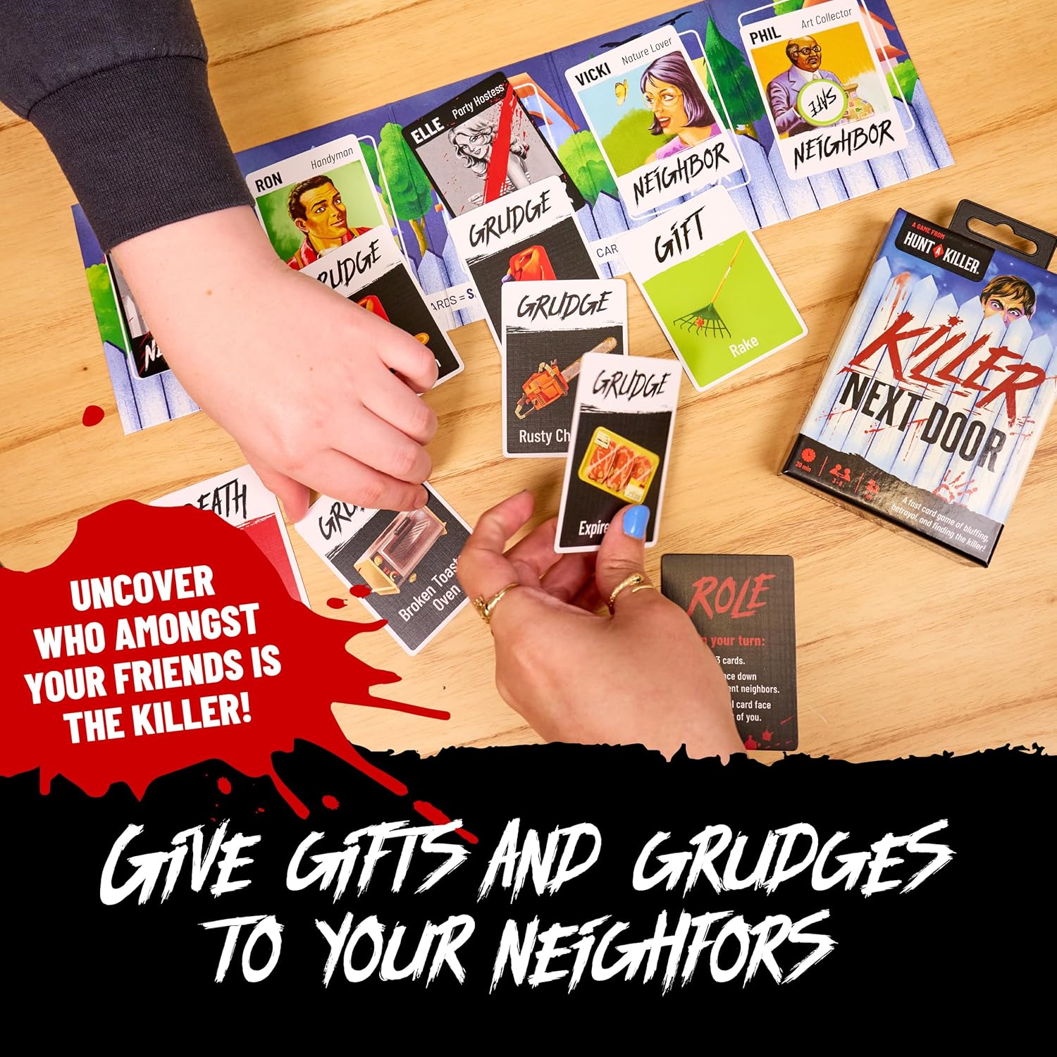 Hunt A Killer: Killer Next Door, Fun Family Games and Adult Games for Game Night, Card Game Includes 20+ Minutes of Fast-Paced Gameplay and Engaging Social Deduction, Appropriate for Ages 10 and Up
