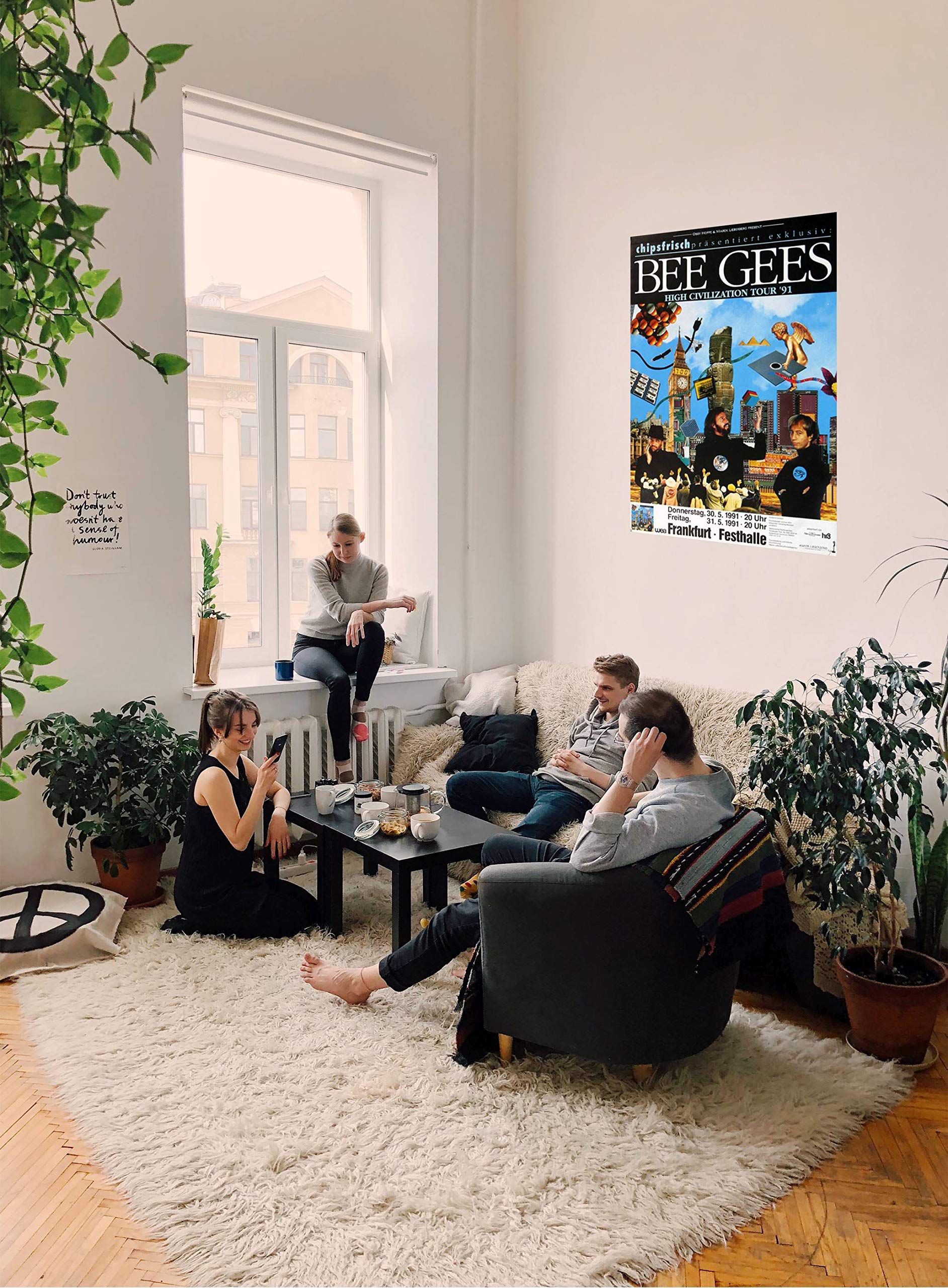 Bee Gees - High Civilization, Frankfurt 1991 » Konzertplakat/Premium Poster | Live Konzert Veranstaltung | DIN A1 «