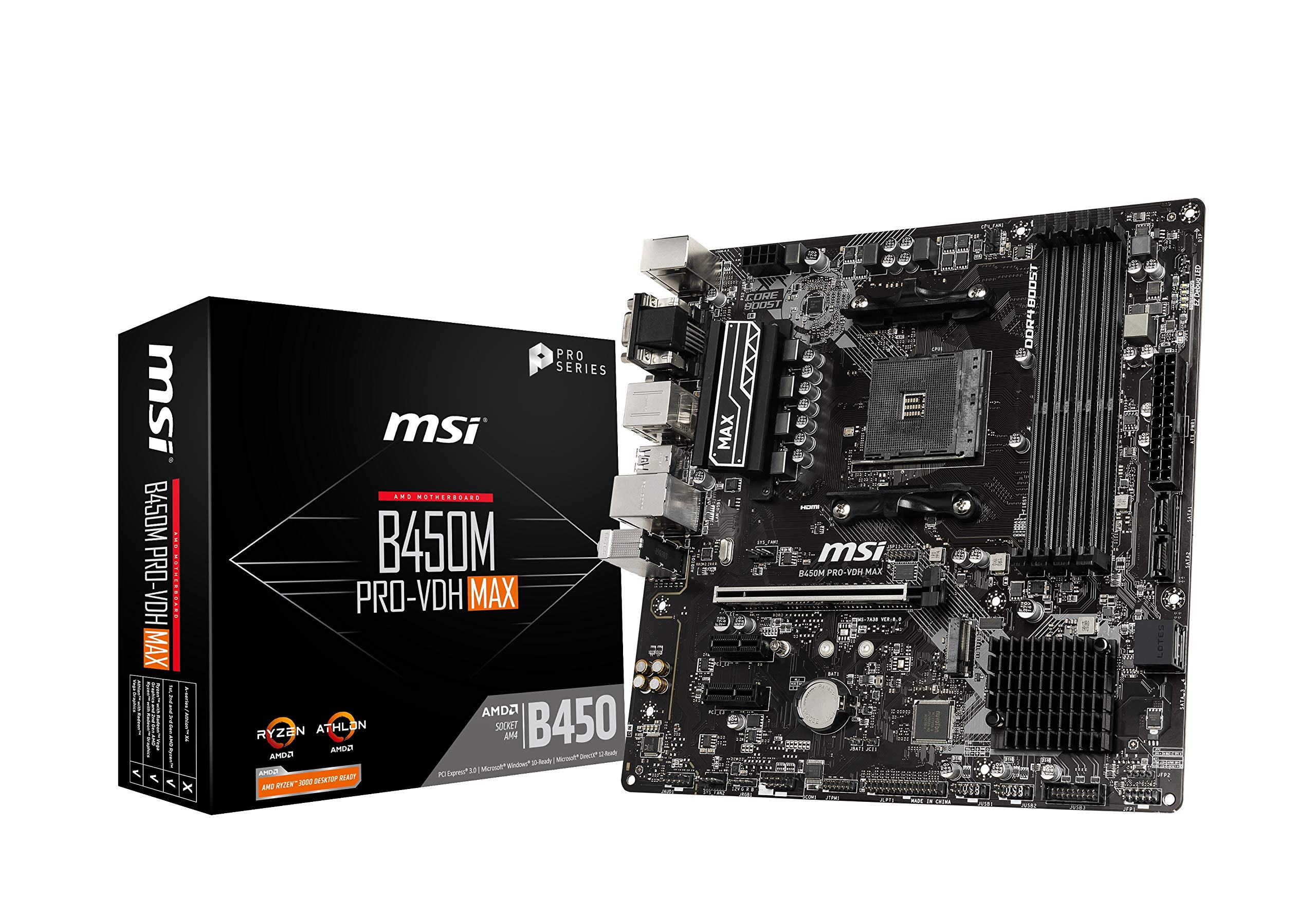Amazon.co.jp: MSI B450M PRO-VDH MAX M-ATX マザーボード MB4825