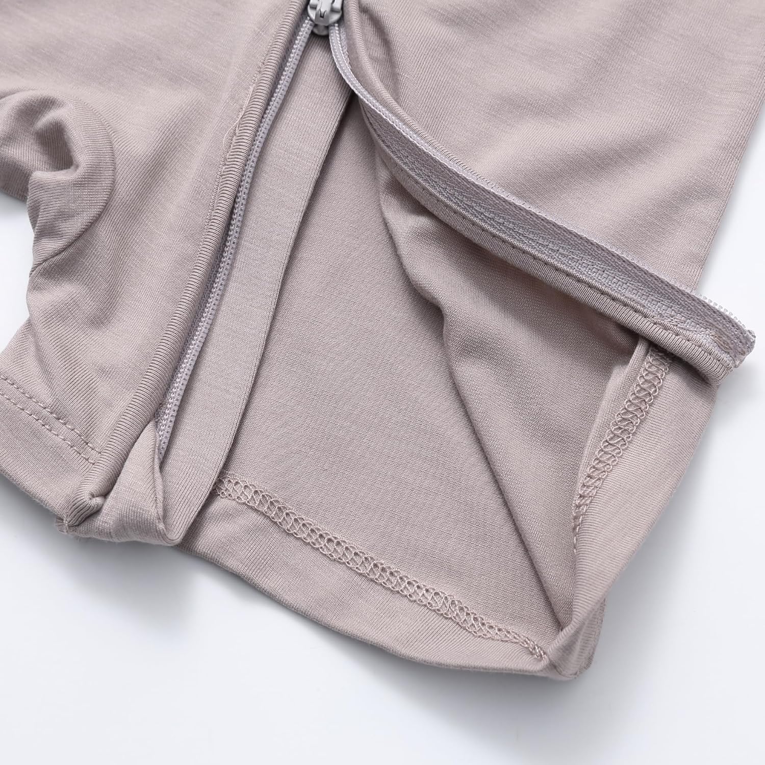 JunNeng Baby 2 Pack Rayon of Bamboo Romper Sleeper 2 Way Zipper Short Sleeve Jumpsuit Zipper Footless One-piece - Image 7