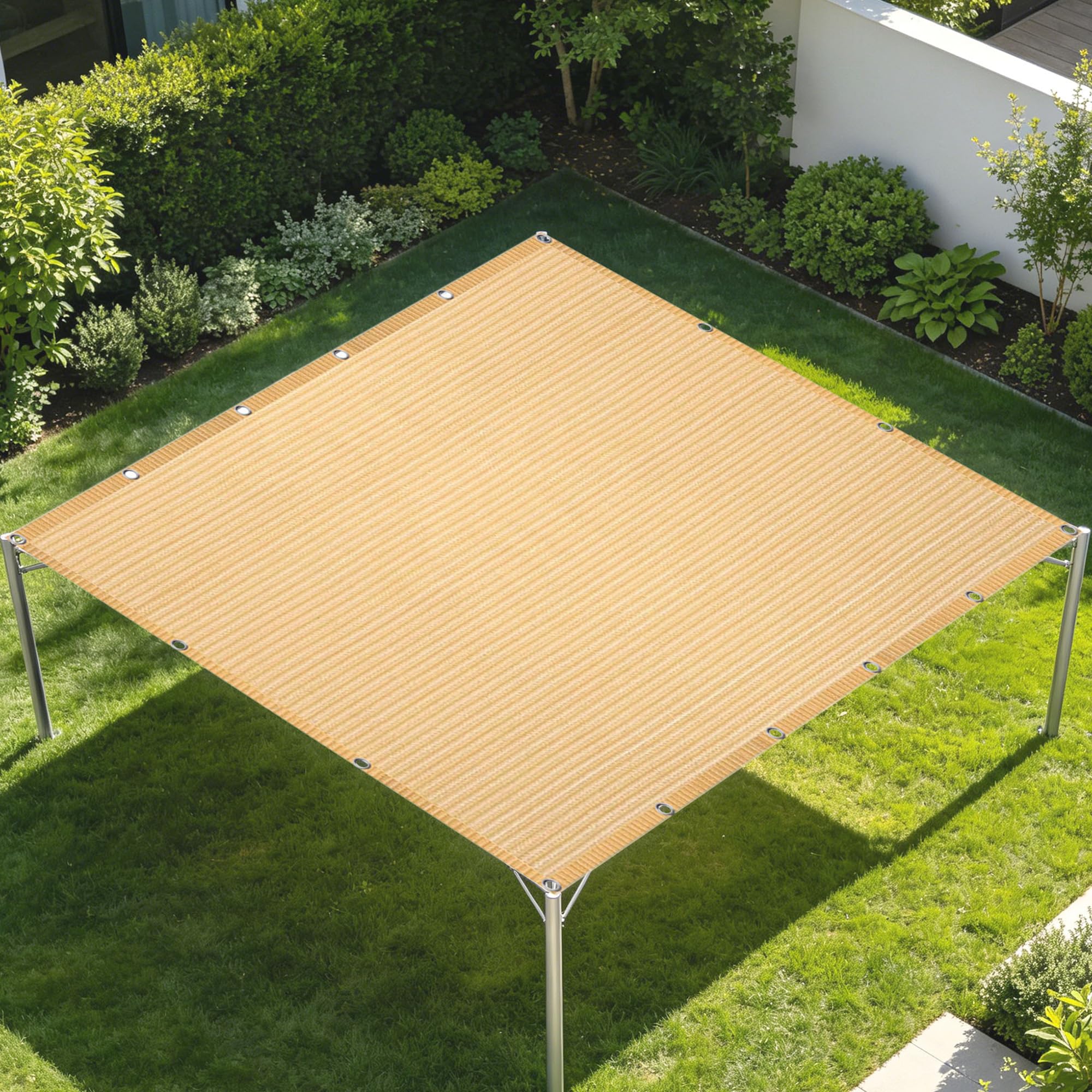 Voile ombrage 2.9 x 3.6 m respirant pour protéger plantes et jardin