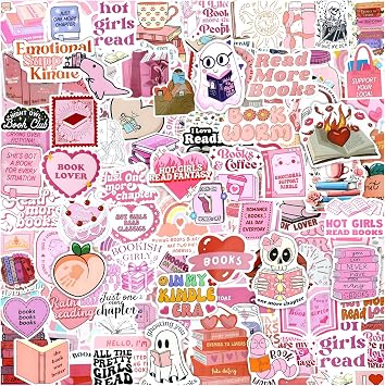 EOAOD 200 Book Stickers for Kindle, Smutty Bookish Stickers for Adults