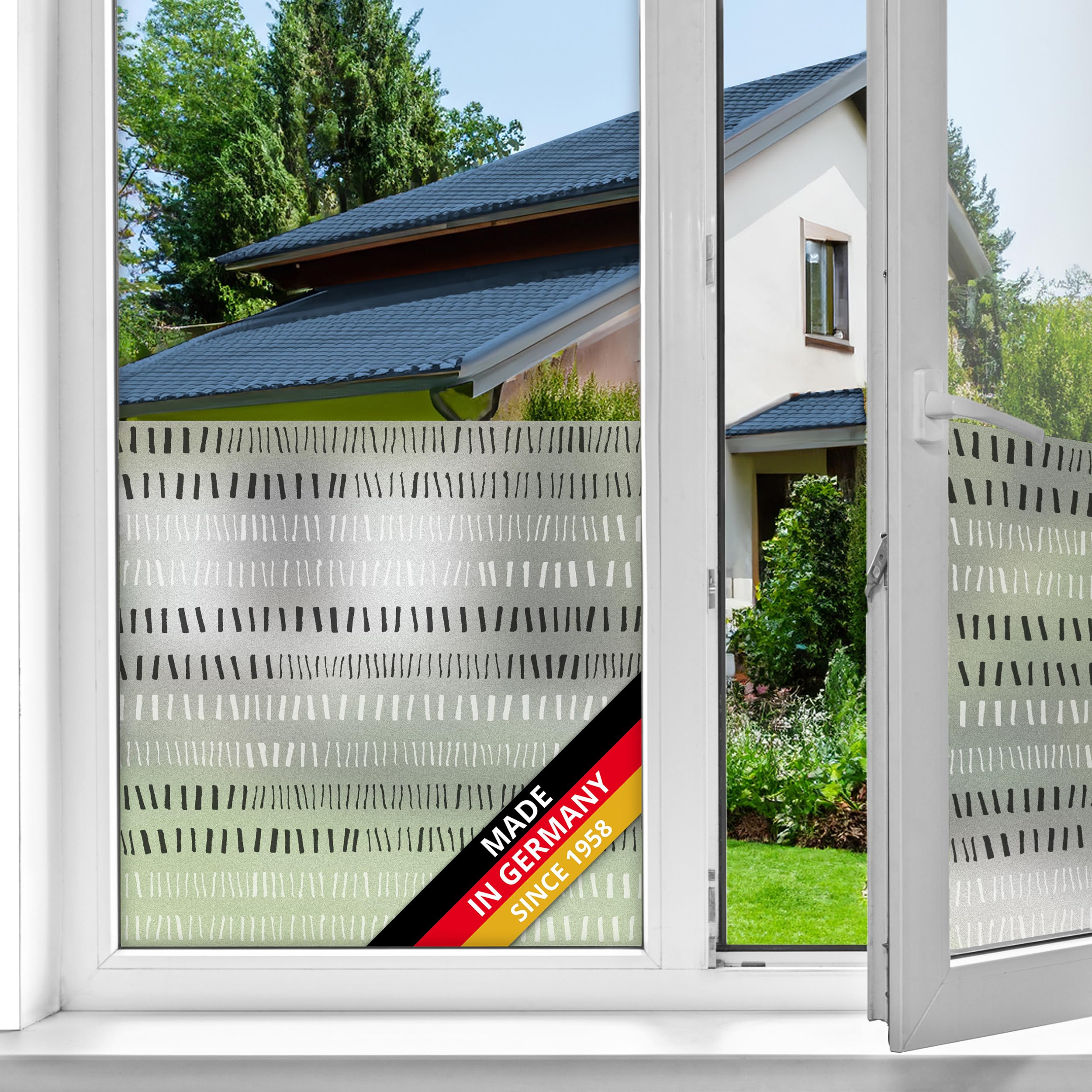 d-c-fix window film privacy Stitches – 45cm x 1,5m static vinyl films for