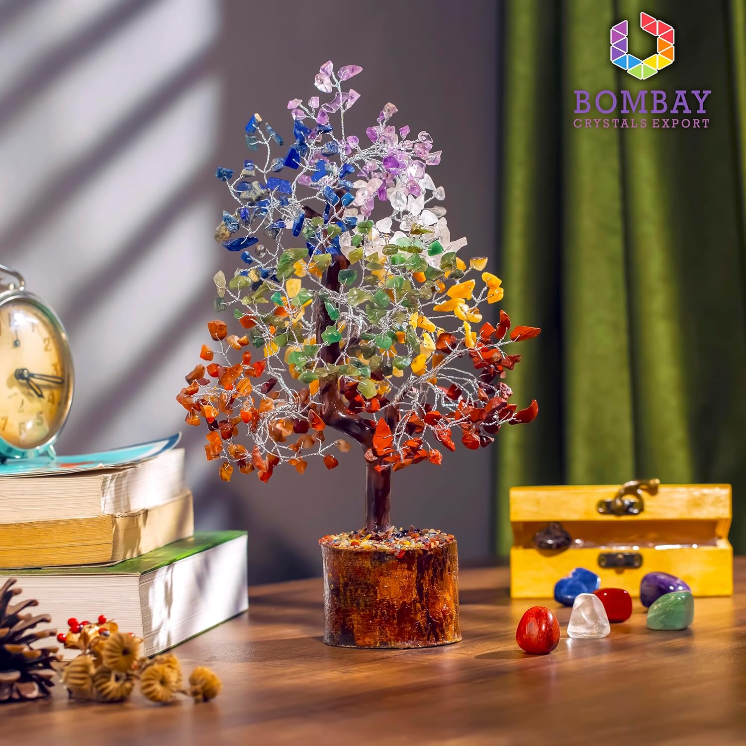 7 Chakra Crystal Tree of Life – Handmade Healing Gemstone Bonsai for Positive Energy, Prosperity & Home Décor – Good Luck Gift for Women, Mom, Office & Living Room Accent - Image 6