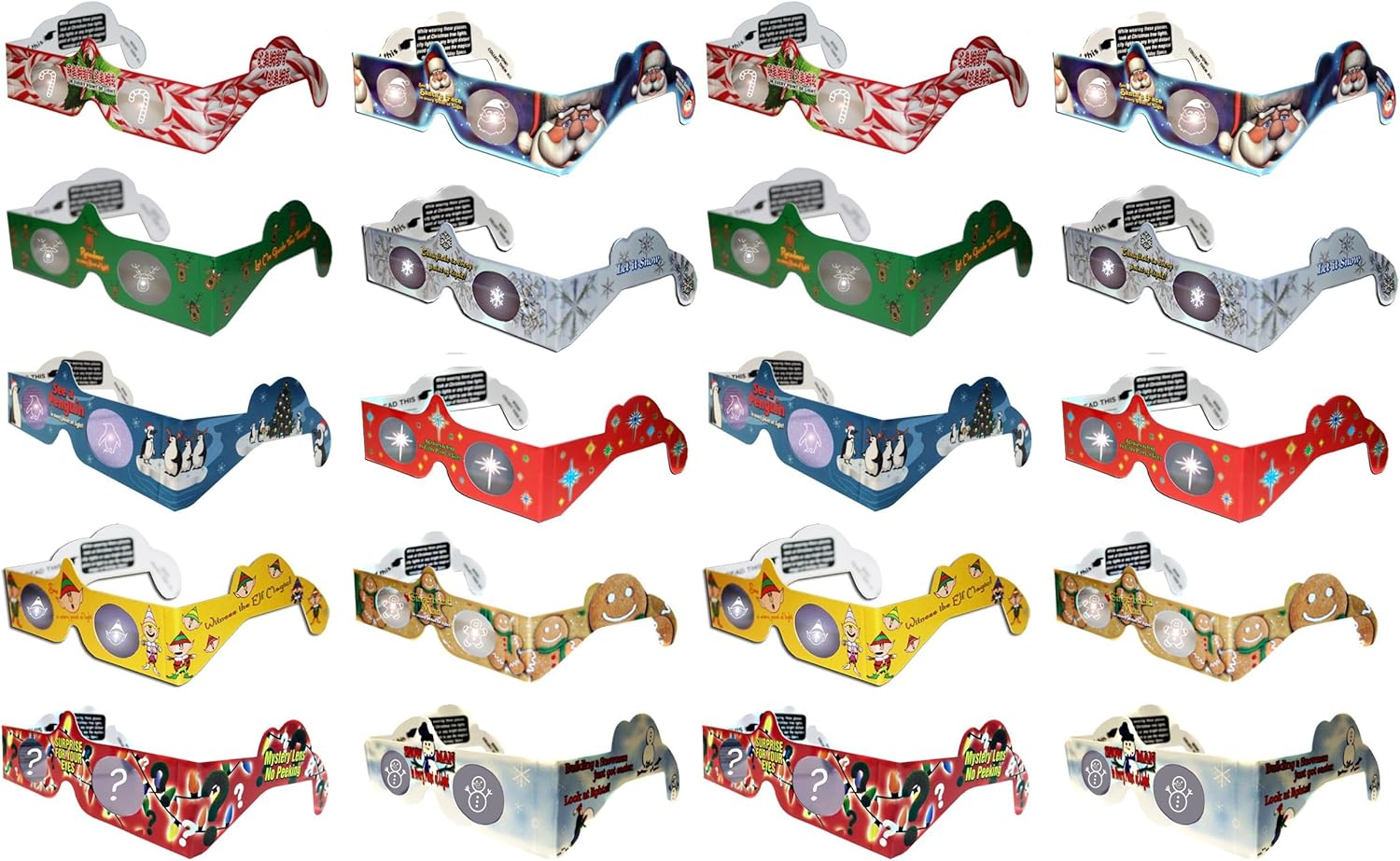 20 PAIRS 3D Christmas Glasses HolidayEyes(tm)...