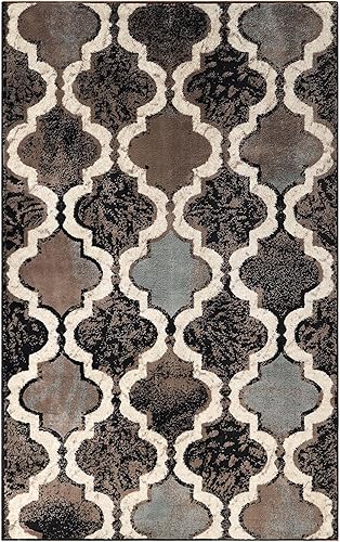 Miniatura 3 de SUPERIOR - Alfombra de área grande para interiores, con respaldo de yute, perfecta para suelos de madera dura, diseño de entramado Viking, 4 x 6