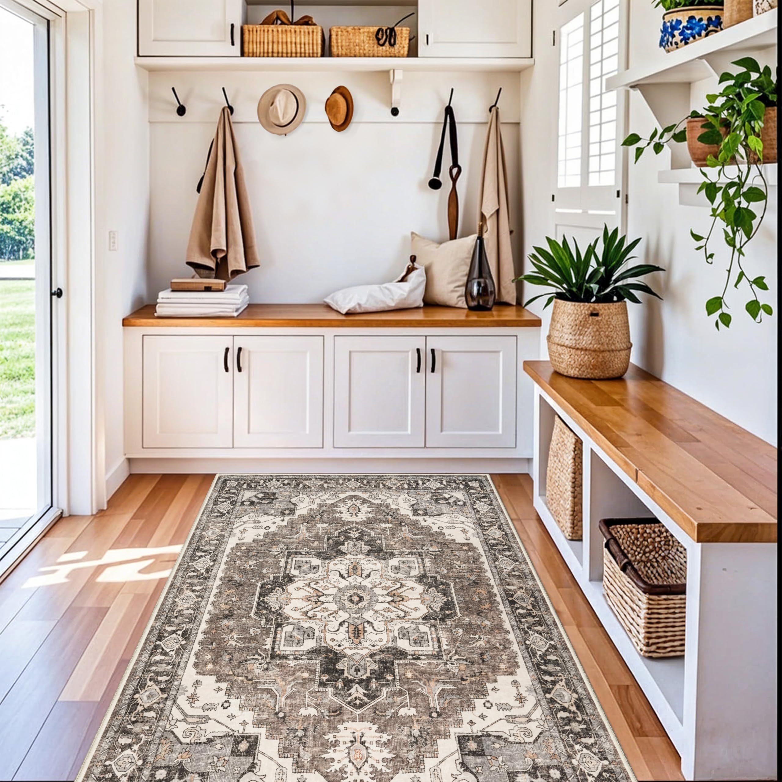 RUUGME Hallway Runner Rug 3x14 - Runner Rug Stain Resistant For Living Room Non Slip