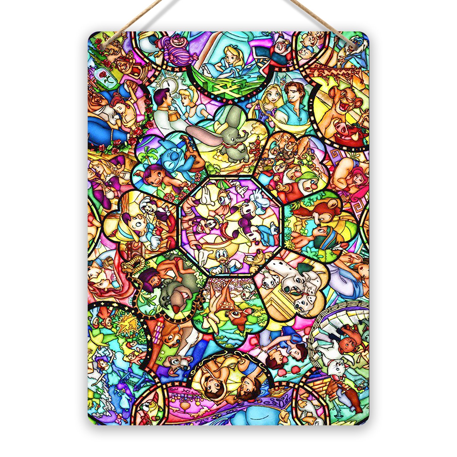 WTF | Disney Designs (Various) – Stained Glass Characters | Twine - Metal Wall Sign Plaque Art Inspirational